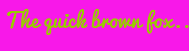 Image with Font Color 99CC00 and Background Color F818E9